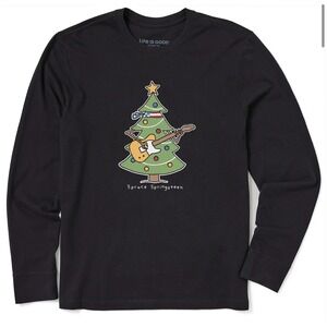 Life is Good Mens XXXL Spruce Springsteen Christmas Tree Long Sleeve Crusher Tee